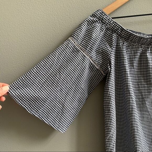 Abercrombie & Fitch Off the Shoulder Gingham Top - Picture 9 of 11
